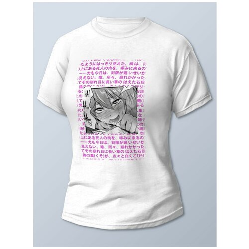 фото Футболка женская белая разное ahegao (ахегао, манга, аниме, этти) - 21802 brut-shop