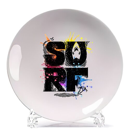 фото Тарелка coolpodarok графика. surf