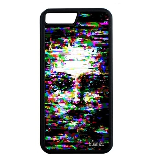 фото Ударопрочный чехол на мобильный // apple iphone 8 plus // "женское лицо" искусственный субстанция, utaupia, цветной