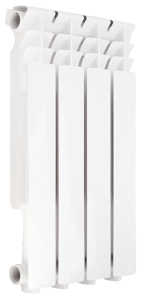Радиатор алюминиевый Ogint 80/500 Delta Plus 8 секций, белый, присоединительный размер 1 дюйм