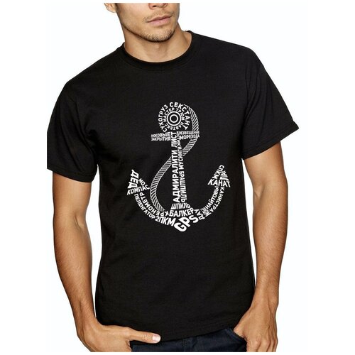 фото Морская мужская футболка с принтом сленг моряка в подарок моряку день вмф, новый год или день рождения/ мерч cool gifts