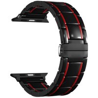 Керамический ремешок для Apple Watch 38/40/41 mm LYAMBDA LIBERTAS DS-APG-06-40-BR Black/Red