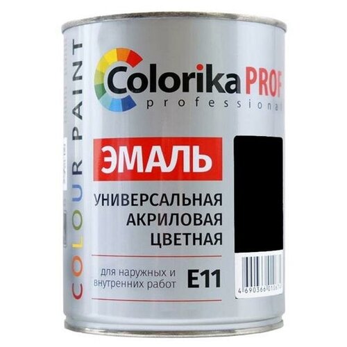 Эмаль COLORIKA PROF акриловая черная 0,9 л