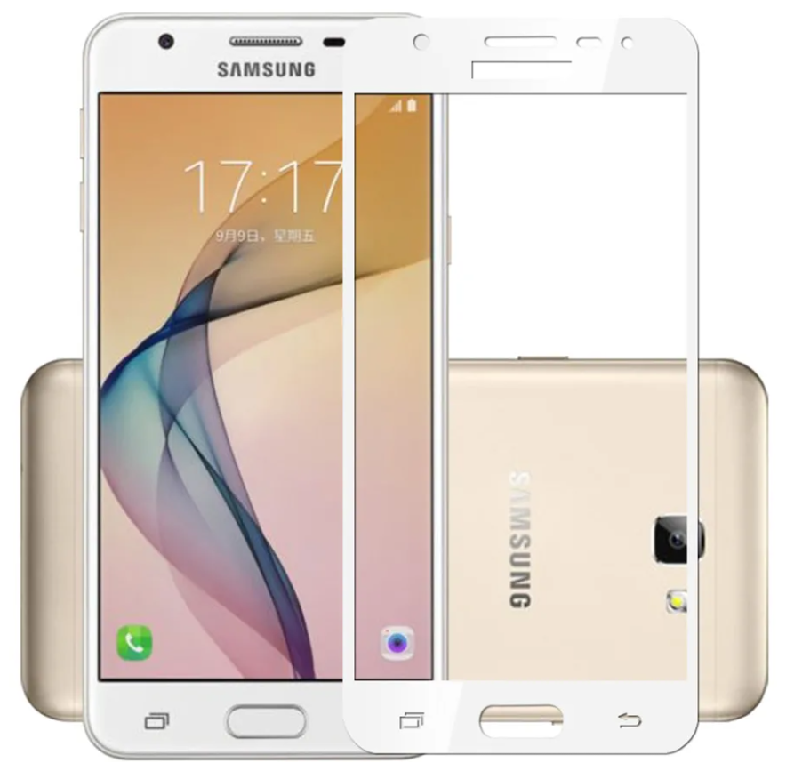 Защитное стекло на Samsung G570F, Galaxy J5 Prime/On5 (2016), 3D Fiber, белый, X-CASE