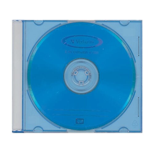 фото Диск dvd+rw (плюс) verbatim, 4,7 gb, 4x, color slim case