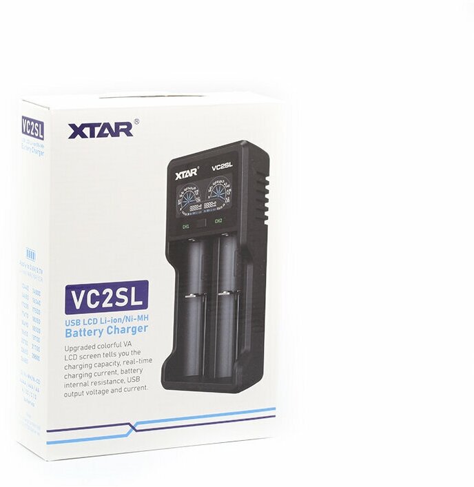 Зарядное устройство XTAR VC2SL (Li-ion, Ni-MH, Ni-CD)