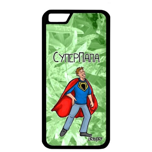 фото Противоударный чехол на смартфон // iphone 6s // "суперпапа" супергерой герой, utaupia, светло- зеленый