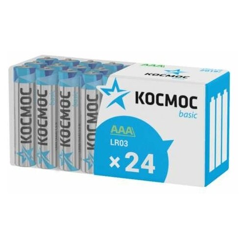 Элемент питания алкалиновый LR03 пласт. бокс (уп.24шт) Космос KOCLR03_24BOX ( 4 упак.) элемент питания алкалиновый lr03 пласт бокс уп 24шт космос koclr03 24box 2 упак