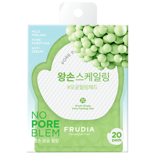 фото Отшелушивающие диски для лица frudia с зеленым виноградом - green grape pore peeling pad, 20 штук по 3 мл