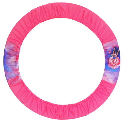 Чехол для гимнастического обруча размер XL (75-90см) голубой/розовый