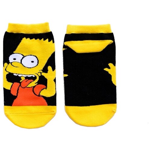 фото Носки черно-желтые с бартом симпсоном 2beman