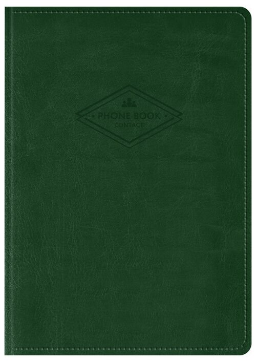 Телефонная книга OfficeSpace Winner PbA5_41371 / 41370, искусственная кожа, А5, 80 листов, зеленый
