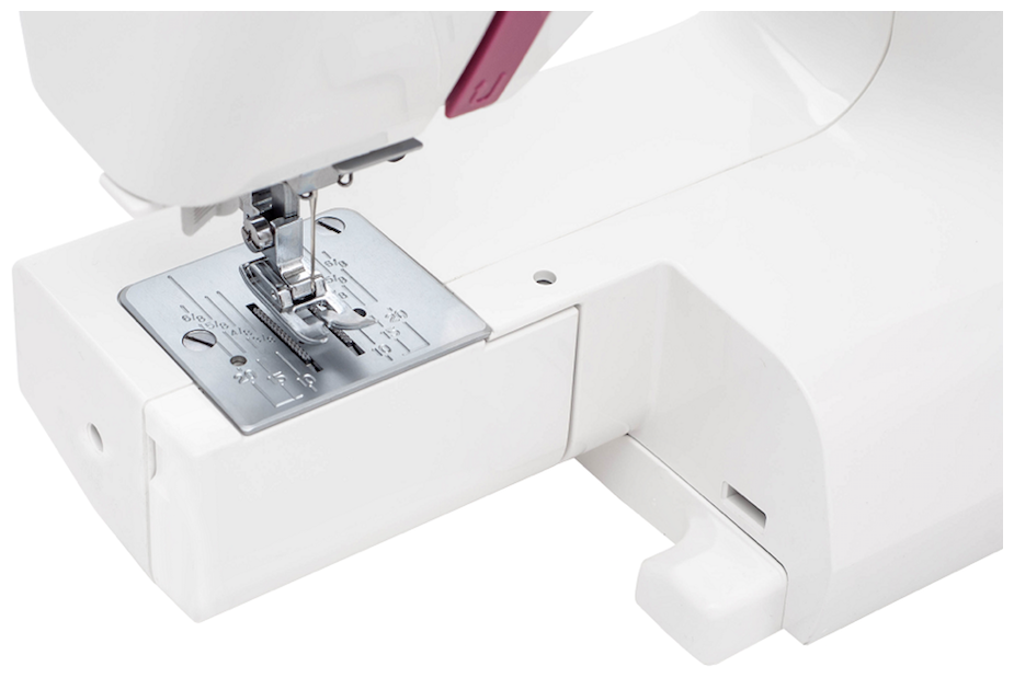 Швейная машина Janome Milla / с вертикальным челноком / петля автомат / для всех типов тканей / 25 операций / LED подсветка / автоматический нитевдеватель - фотография № 7