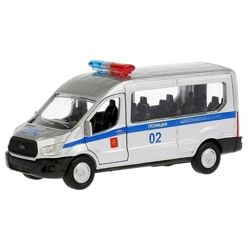 Машина «Полиция Ford Transit», 12 см, инерционная, открывающиеся двери, металлическая