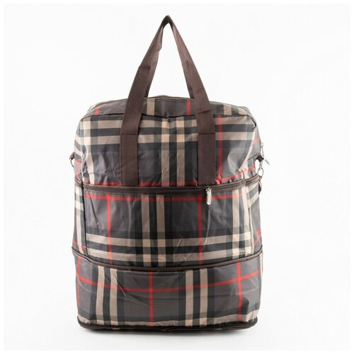 фото Сумка-трансформер ж01-8024 клетка коричневая no name