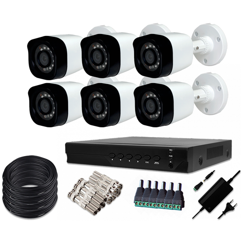 Камера видеонаблюдения комплект 6шт 2MP ST-KIT-A62HD-L