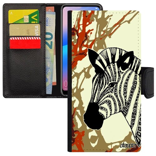 фото Защитный чехол-книжка на телефон // samsung galaxy a50 // "зебра" саванна африка, utaupia, цветной