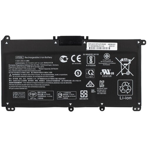 аккумулятор батарея ht03xl для hp pavilion 17 by 15 da0151ur 15 db0000ur 15 db0379ur 15 da0191ur 15 db0337ur и др 11 55v 3470mah 39 5wh Аккумулятор HT03XL для ноутбуков HP