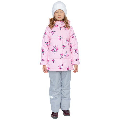 Комплект демисезонный мембранный для девочки UKI kids “Эва” (розовый, размер 128)