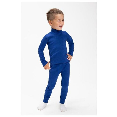 фото Комплект (водолазка,кальсоны) для мальчика термо, цвет тёмно-синий, рост 98 см (28) rusexpress