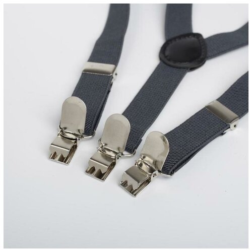 фото Подтяжки детские, ширина 2 см, цвет серый