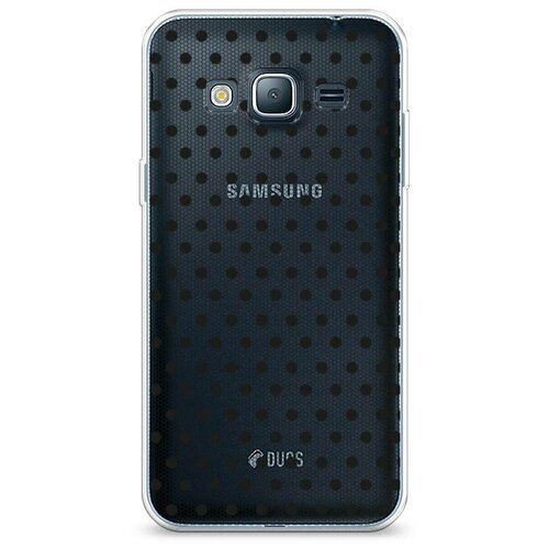 фото Силиконовый чехол "сетка в горох черная" на samsung galaxy j3 2016 / самсунг галакси джей 3 2016 case place