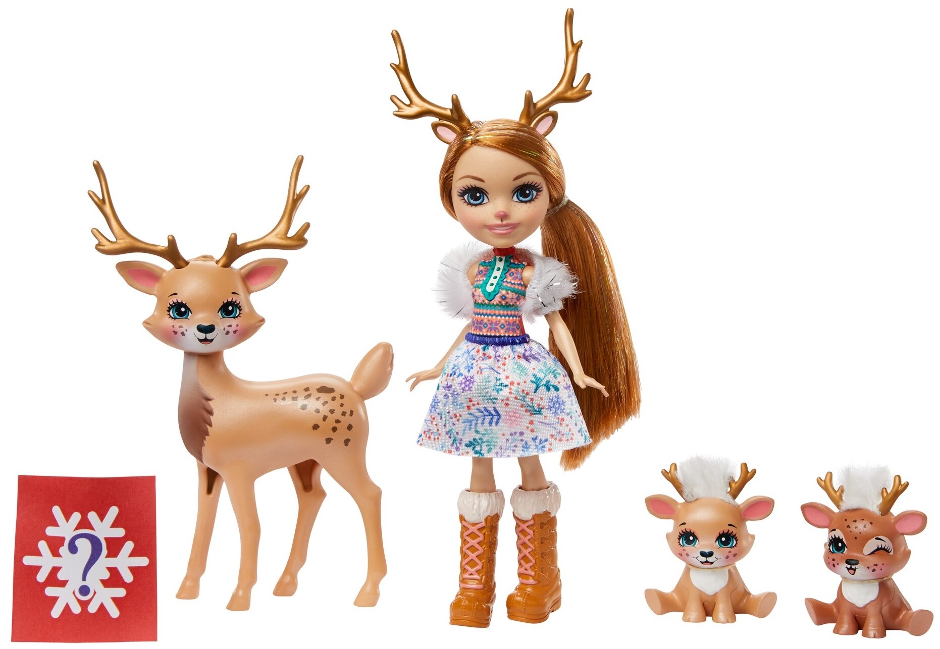 Игровой набор Mattel Enchantimals Кукла Далматинец Десса с 3 зверушками