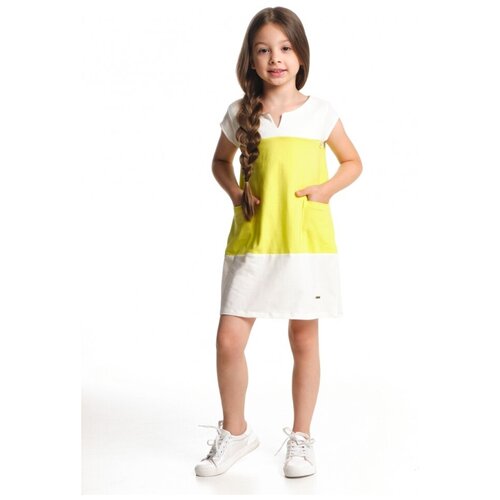 Платье для девочек Mini Maxi, модель 2995, цвет желтый, размер 104