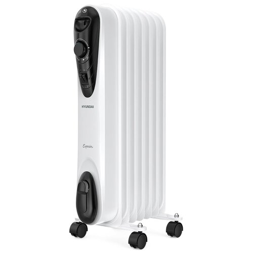 Масляный радиатор HYUNDAI H-HO3-07-UI591 18 м колеса в комплекте белый 1031900₽