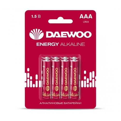 Батарейка Daewoo LR03 4*BL ENERGY Alkaline 2021 - 4 шт.
