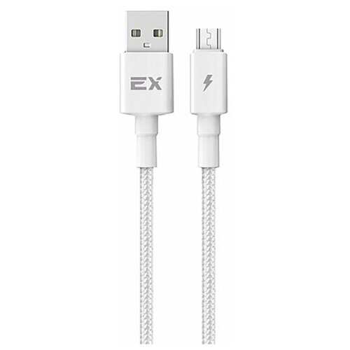 Аксессуар Exployd Rash USB - MicroUSB 2A 1m White Nylon EX-K-1155