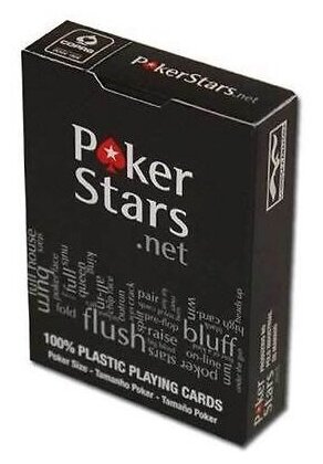 Игральные карты Poker Stars, черная рубашка