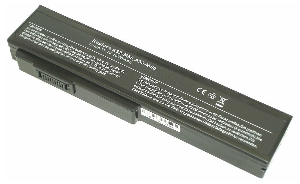 Аккумуляторная батарея для ноутбука Asus X55 M50 G50 N61 M60 N53 M51 G60 G51 5200mAh OEM черная