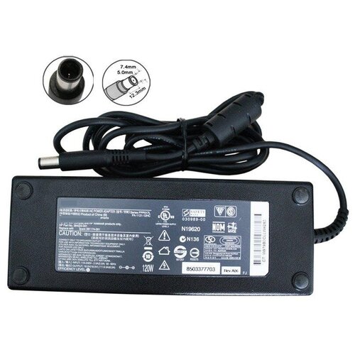 фото Блок питания для ноутбука hp elitebook 8560w 18.5v 6.5a 7.4 * 5.0 oem