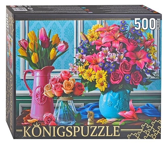 Puzzle-500 "Яркие букеты" (ХК500-6313) Konigspuzzle - фото №2