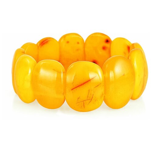 фото Amberholl элегантный браслет из натурального состаренного янтаря медового цвета