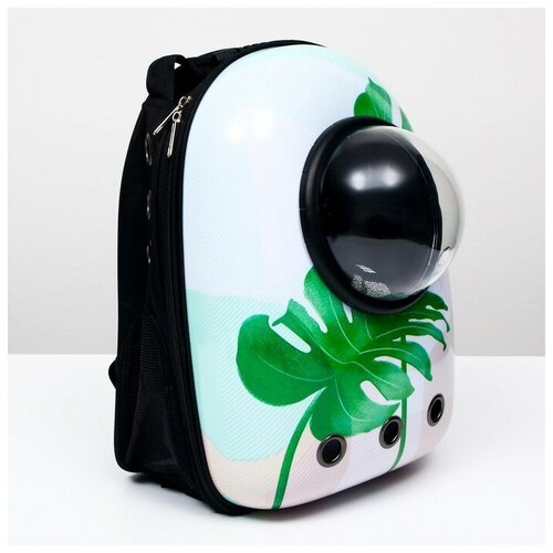 фото Рюкзак для переноски животных с окном для обзора "лист", 32 х 25 х 42 см пижон