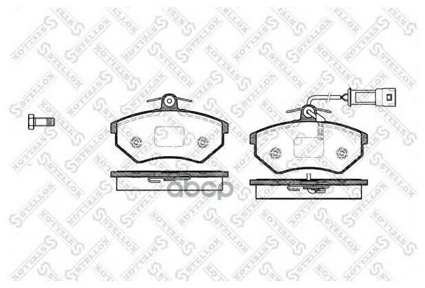 145 042-Sx_=134 42=Fdb954 ! Колодки Дисковые П Audi A4 1.6/1.9td 95>, Vw Passat 1.8-2.0/1.9tdi 88-96 Stellox арт. 145 042-SX