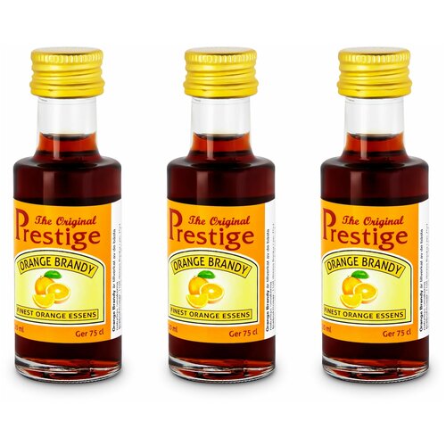 Эссенция для самогона или выпечки десерта Prestige "Orange Brandy" ароматизатор пищевой (Бренди апельсиновый) 20 мл * 3шт.