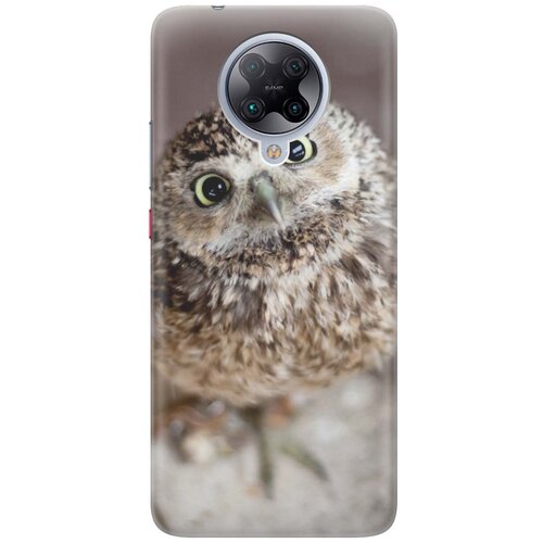 фото Ультратонкий силиконовый чехол-накладка для xiaomi redmi k30 pro / poco f2 pro с принтом "удивленная сова" gosso