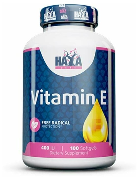Витамин E Haya Labs Vitamin E 400 IU 100 гелевых капсул