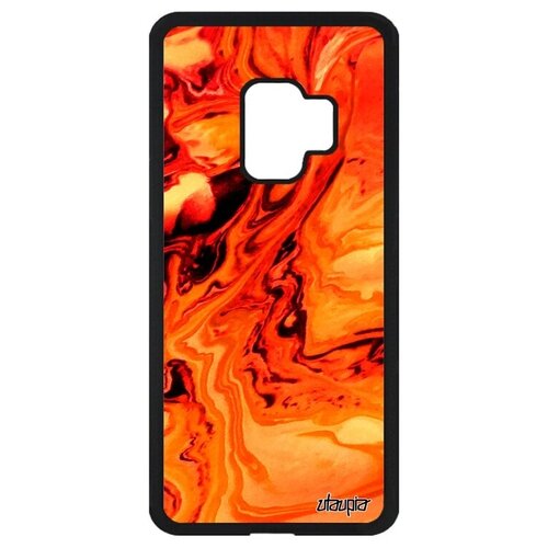 фото Защитный чехол на мобильный // samsung galaxy s9 // "волны" краски дизайн, utaupia, оранжевый