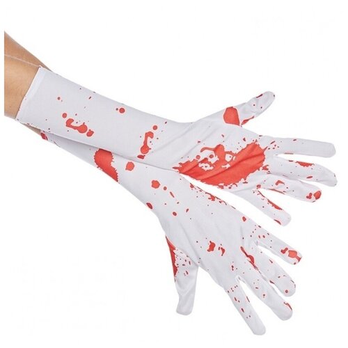 фото Белые окровавленные перчатки (9971), взрослые. rubie's