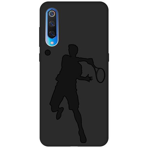 Матовый чехол Tennis для Xiaomi Mi 9 / Сяоми Ми 9 с эффектом блика черный