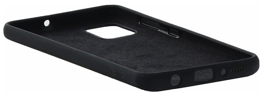 Чехол на Samsung Galaxy A51 Kruche Silicone Plain черный, противоударный пластиковый кейс, защитный силиконовый бампер, софттач накладка с защитой камеры