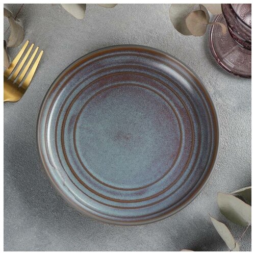 фото Тарелка десертная "garland" 17х2,2 см, цвет серый с переливом 5457046 magistro