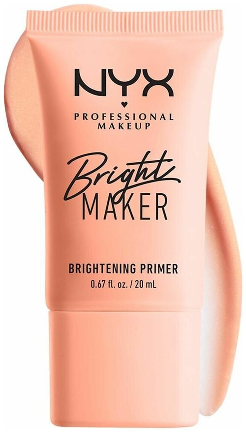 NYX professional makeup Праймер The Bright Maker Primer, 20 мл, персиковый