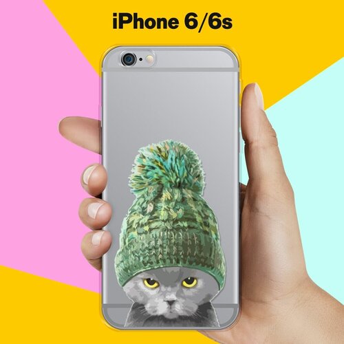 Силиконовый чехол Кот в шапке на Apple iPhone 6/6s