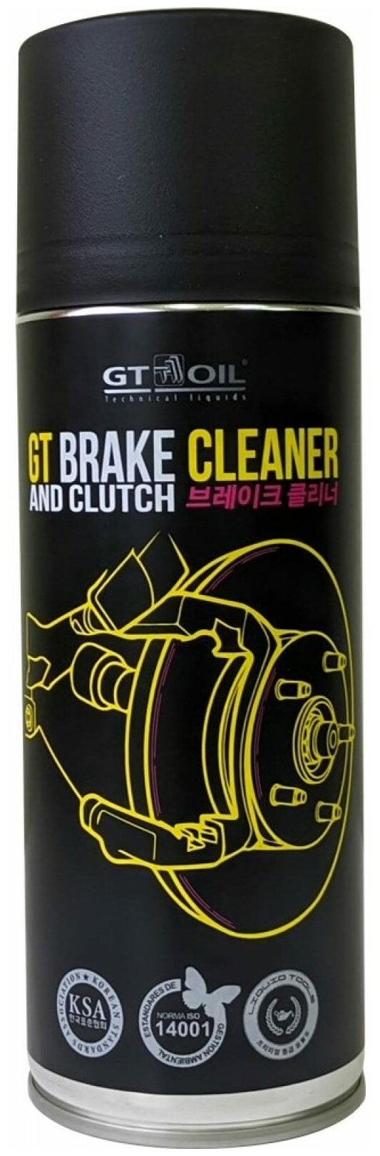 Очиститель тормозов и деталей GT OIL Brake Cleaner спрей 650 мл