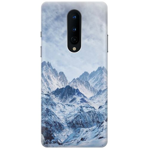 фото Ультратонкий силиконовый чехол-накладка для oneplus 8 с принтом "снежные горы" gosso